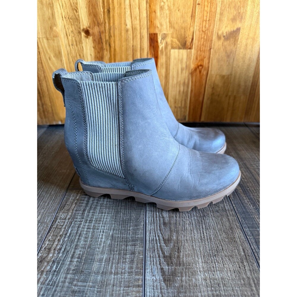 Women's Sorel Rhapsody Wedge Boots Sz. 8 Quarry